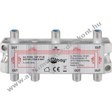 Goobay SAT eloszt� 6 kimenetes 5 MHz - 2400 MHz