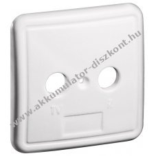 Goobay 2 lyuk� fedlap antennadobozhoz feh�r