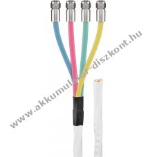 Goobay 10m Quattro koaxi�lis antenna k�bel k�szlet 4x F-csatlakoz�val