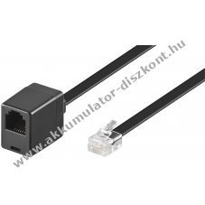 Goobay RJ12 telefonk�bel 3m kupferkas�rozott alum�nium vezet�vel