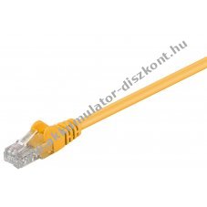 Goobay CAT 5e patchk�bel U/UTP s�rga CCA 2xRJ45 10/100/1000 Mbit/s