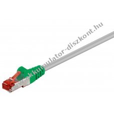Goobay CAT 6 crossover h�l�zati k�bel S/FTP 1m sz�rke z�ld