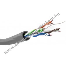 Goobay CAT 6 h�l�zati k�bel U/UTP sz�rke 100m
