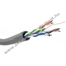 Goobay CAT 5e h�l�zati k�bel U/UTP 100m sz�rke CCA AWG 24/1 PVC k�peny