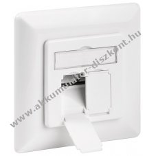 Goobay CAT-6A aljzat 2x RJ45 csatlakoz�val feh�r RAL 9003
