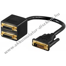 Goobay DVI-D eloszt�k�bel 1x DVI-D Dual-Link 2x DVI-D Dual-Link aljzat