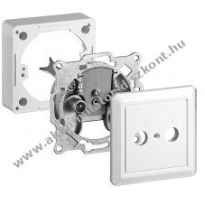 Goobay 2-lyuk� antennacsatlakoz� aljzat fed�llel �s kerettel 1dB csillap�t�ssal