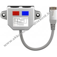 Goobay LAN k�bel eloszt� Y-adapter 1x8 p�lus 2x4 p�lus CAT 5
