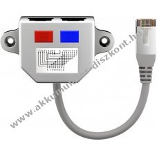 Goobay RJ45 h�l�zati k�bel eloszt� 1x8 p�lus� 2x8 p�lus� 15cm