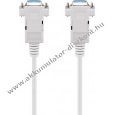 Goobay D-SUB 9 t�s soros nullmodem k�bel aljzat-aljzat