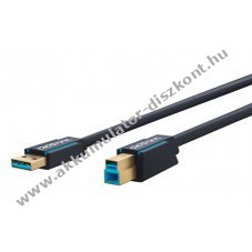 Clicktronic USB-A USB-B 3.0 adapterk�bel 3m 5Gbit/s