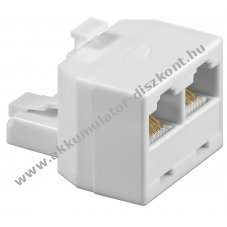 Goobay ISDN-T-Adapter RJ45 dug� 2x RJ45 aljzat feh�r