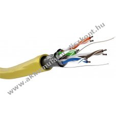 Goobay CAT 5e h�l�zati k�bel F/UTP 100m s�rga CCA AWG 26/7 PVC burkolattal