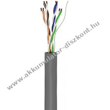 Goobay CAT 5e h�l�zati k�bel U/UTP sz�rke 305m AWG 26/7 PVC k�peny