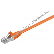 Goobay CAT 5e patchk�bel F/UTP 2x RJ45 10/100/1000 Mbit/s 1m narancs