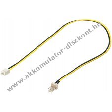 Goobay PC ventil�tor t�pk�bel hosszabb�t� 3 t�s 2 t�s csatlakoz�val 0,3 m