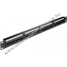Goobay CAT 5e 19 h�velykes 24 portos UTP patch panel fekete