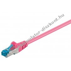 Goobay CAT 6A patchk�bel S/FTP magenta 0,25m