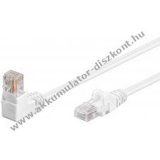 Goobay CAT 5e patchk�bel 1x 90� sz�g� U/UTP feh�r CCA 2x RJ45