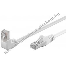 Goobay CAT 5e patchk�bel 1x 90� csatlakoz� F/UTP feh�r 1x RJ45 90�