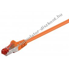 Goobay CAT 6 patchk�bel S/FTP 0,5m narancss�rga CCA