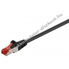 Goobay CAT 6 patchk�bel S/FTP 5m fekete CCA