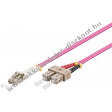 Goobay OM4 multim�dus� LWL k�bel 0,5m LC-UPC SC-UPC csatlakoz�val