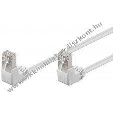 Goobay CAT 5e patchk�bel 2x 90� csatlakoz� F/UTP feh�r 2x RJ45 8P8C