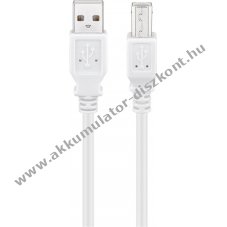 Goobay USB-A USB-B k�bel 1m USB 2.0 480 Mbit/s feh�r