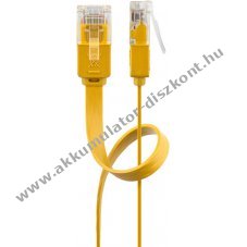 Goobay CAT 6 lapos patchk�bel U/UTP 2m s�rga