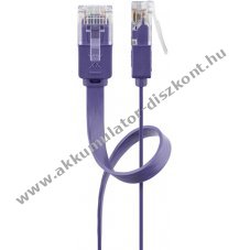 Goobay CAT 6 lapos patchk�bel U/UTP 2m lila