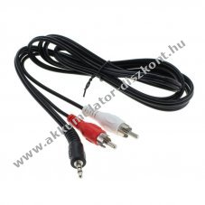 Audio-video k�bel 3,5mm csatlakoz� - 2x RCA (cinch) csatlakoz� 1,5m