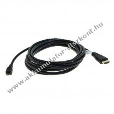 OTB High Speed HDMI k�bel Micro-HDMI csatlakoz� Ethernet 3m 4,0mm