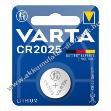 Varta Electronics CR2025 6025 3V 157mAh gombelem Li/MnO2