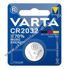 Varta Electronics CR2032 6032 3V 220mAh gombelem Li/MnO2