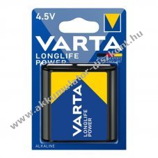 Varta LONGLIFE Power 3LR12 4,5V 4912 lapos elem alk�li-mang�n (Zn/MnO2)