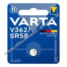 Varta �raelem V362 SR721SW SR58 1,55V 21mAh ez�st-oxid