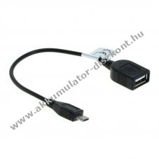 OTB Micro-USB OTG adapterk�bel 15cm micro-USB csatlakoz� USB-A aljzat