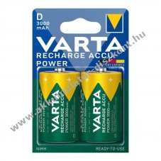 Varta Ready To Use 56720 D (g�li�t) Akkumul�tor 1,2V 3000mAh 2db/csomag NiMH