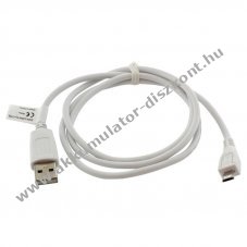 OTB Micro-USB - USB A 2.0 adatk�bel 0,95m feh�r