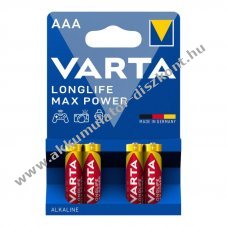 Varta LONGLIFE Max Power AAA (LR03) 4703 1,5V 4db/csomag elem alk�li-mang�n