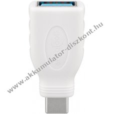 Goobay USB-C USB-A 3.0 OTG SuperSpeed adapter t�lt�k�belhez feh�r
