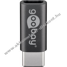 Goobay USB-Adapter Micro-USB USB-C 10W 2A USB 2.0 sz�rke