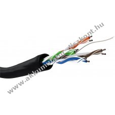 Goobay CAT 5e k�lt�ri h�l�zati k�bel 100m fekete CCA AWG 26/7 PE k�peny