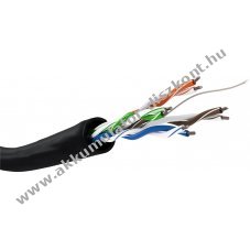 Goobay CAT 5e k�lt�ri h�l�zati k�bel 100m fekete CCA AWG 24/1 PE