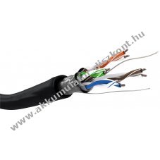Goobay CAT 5e k�lt�ri h�l�zati k�bel 100m F/UTP CCA AWG24 PE fekete