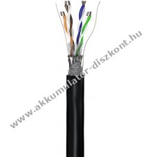 Goobay CAT 5e k�lt�ri h�l�zati k�bel 100m CCA AWG24 PE fekete