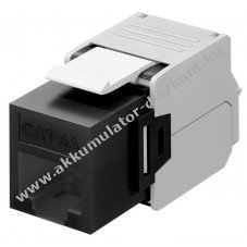 Goobay Keystone Modul RJ45 CAT 6A UTP 16,5mm fekete