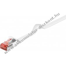 Goobay CAT 6 lapos U/FTP patch k�bel 0,5m feh�r