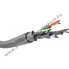 Goobay CAT 6A h�l�zati k�bel S/FTP PiMF 100m sz�rke LSZH